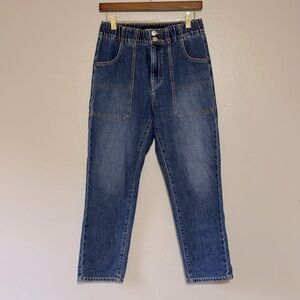 Veronica Beard Arya Straight High Rise / Arya Cargo Jean Elastic Waist size 27